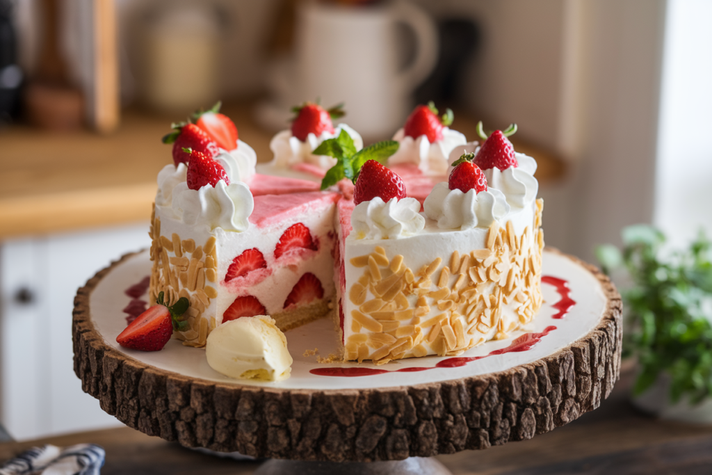 Vanilla Cake with Strawberry