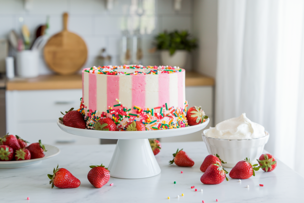 Strawberry Jello Poke Cake