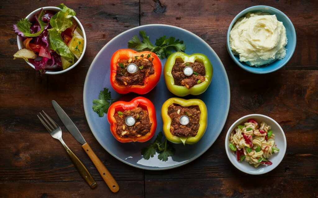 what to serve with stuffed bell peppers