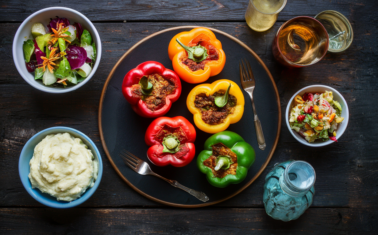 what to serve with stuffed bell peppers