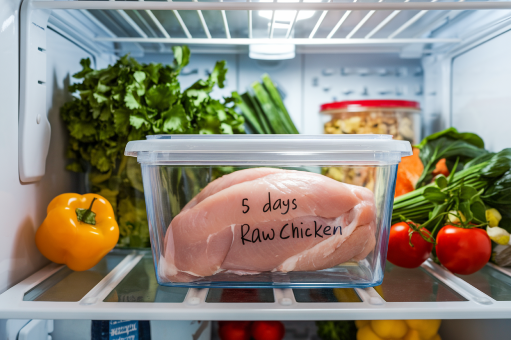 Raw Chicken in Fridge